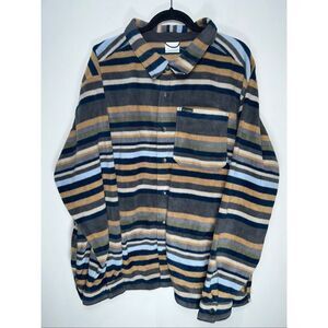 Columbia Men's Steens Mountain Printed Fleece Shirt Jacket size XXL
